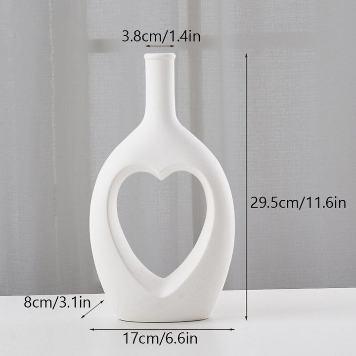 Vase Coeur | Éclat Créatif | Designix - Vase Blanc | 29.5x17 cm   - https://designix.fr/