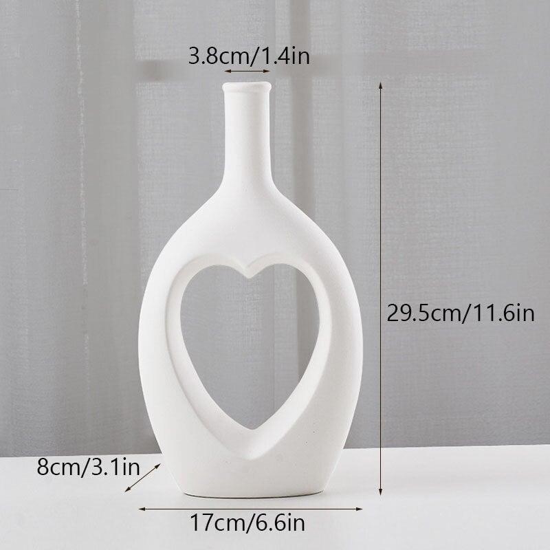 Vase Coeur | Éclat Créatif | Designix - Vase Blanc | 29.5x17 cm - https://designix.fr/