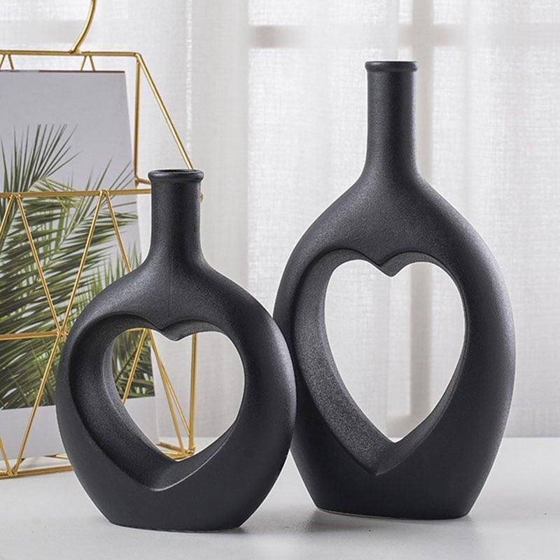 Vase Coeur | Éclat Créatif - Designix Vase Blanc | 23x16 cm