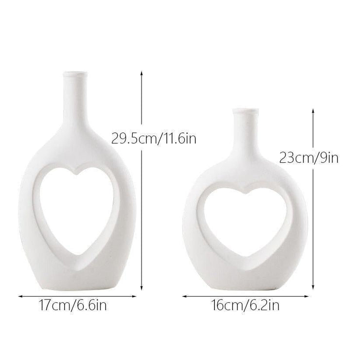 Vase Coeur | Éclat Créatif - Designix Vase Rouge | 23x16 cm