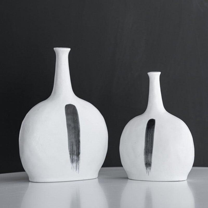 Vase Design Encre | Conception Expressive - Designix Vase 19.5x15x6.8cm