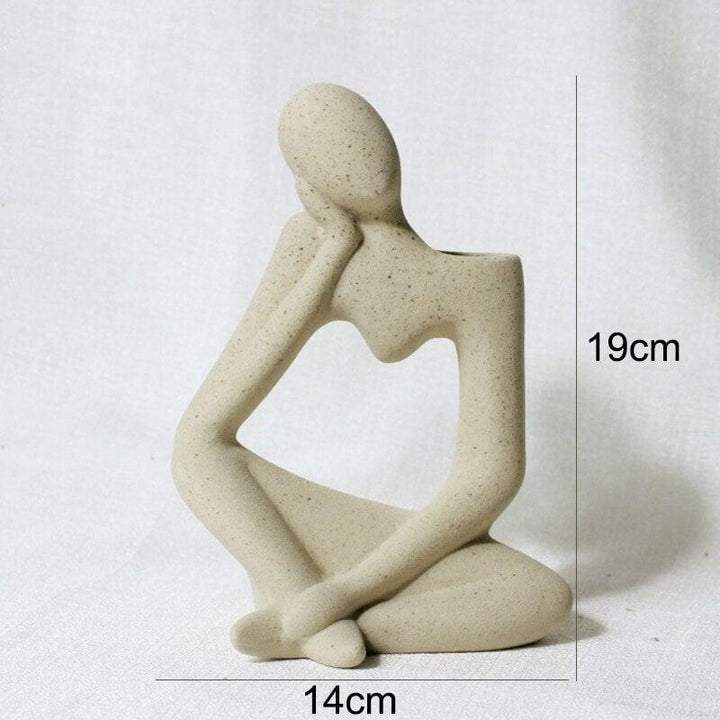 Vase en Céramique | Silhouette Dynamique - Designix Vase Gris