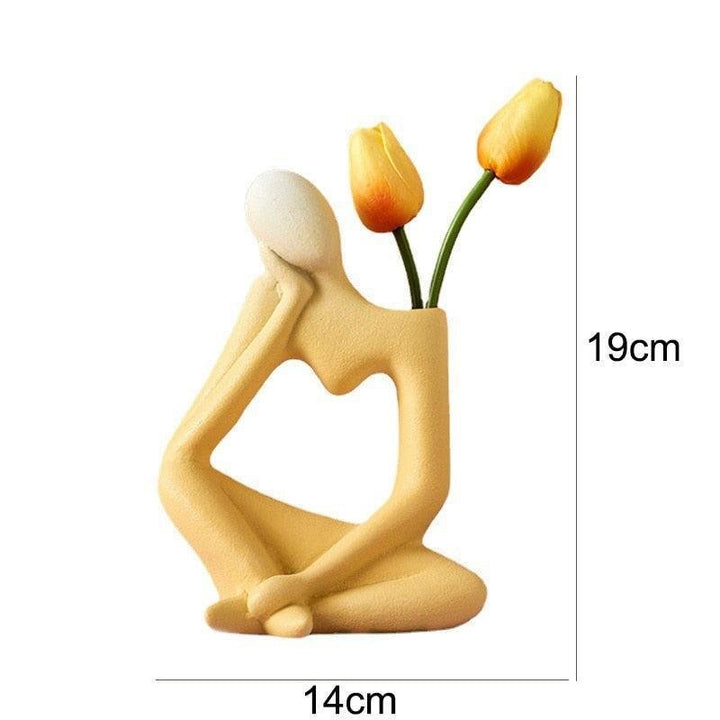 Vase en Céramique | Silhouette Dynamique - Designix Vase Rouge