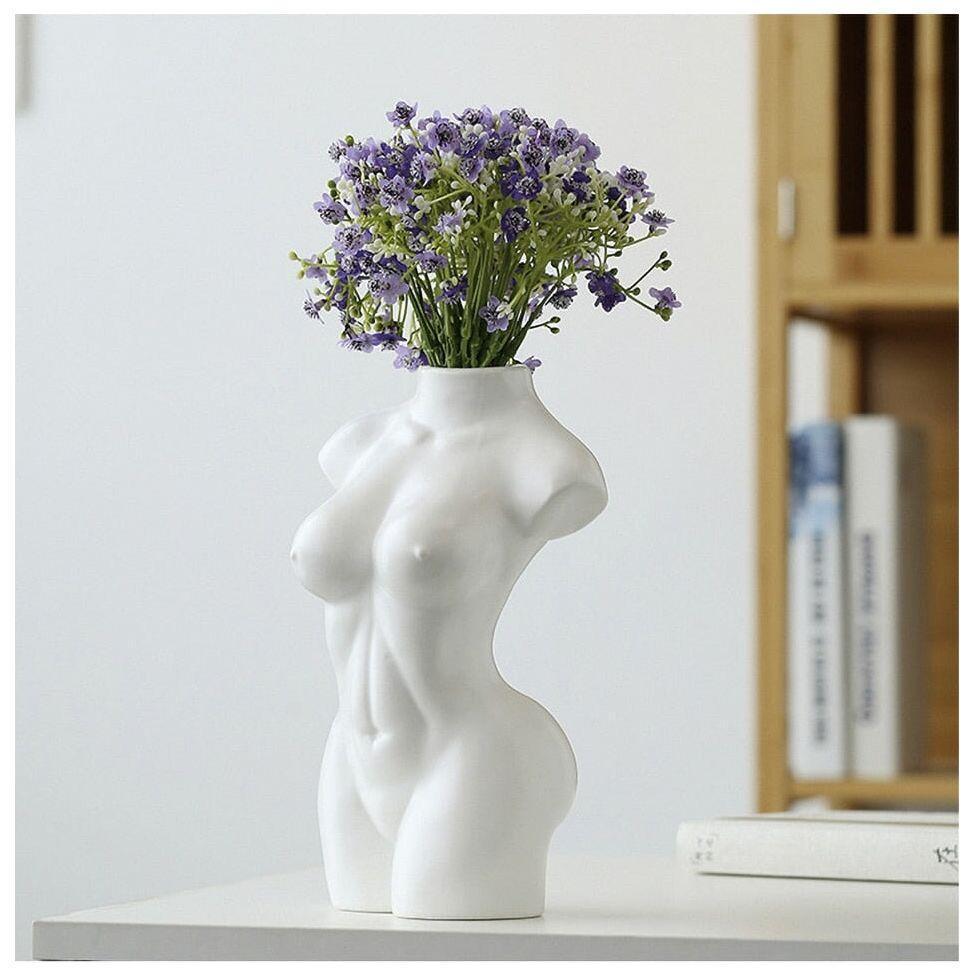 Vase Fleurs Artificielles Moderne | Yacht - Designix Vase Blanc