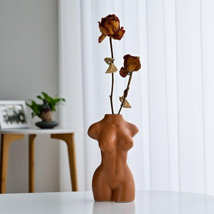 Vase Moderne Fleurs Artificielles | Sol - Designix Vase Blanc | Petit Buste