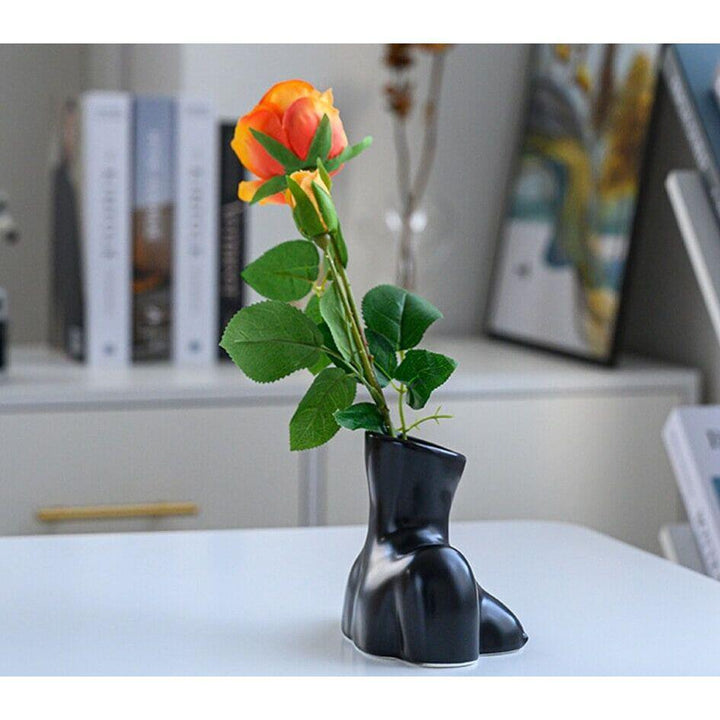 Vase Moderne Fleurs Artificielles | Sol - Designix Vase Blanc | Petit Buste