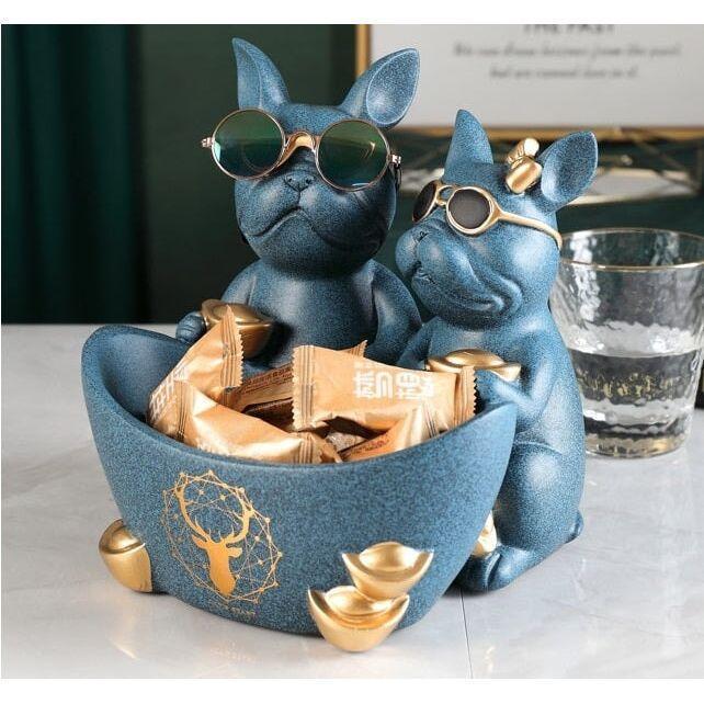 Vide Poche Design Bouledogue | Butch - Designix Vide poche Bleu