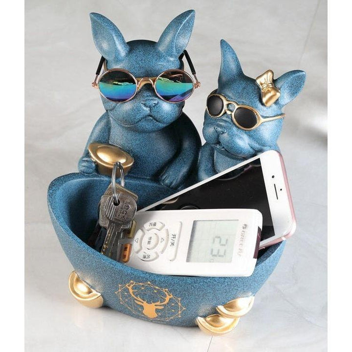 Vide Poche Design Bouledogue | Butch - Designix Vide poche Bleu