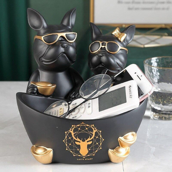 Vide Poche Design Bouledogue | Butch - Designix Vide poche Noir