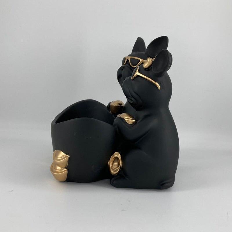 Vide Poche Design Bouledogue | Butch - Designix Vide poche Noir