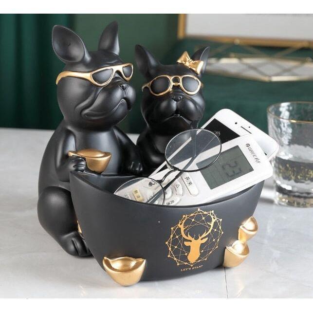 Vide Poche Design Bouledogue | Butch - Designix Vide poche Noir
