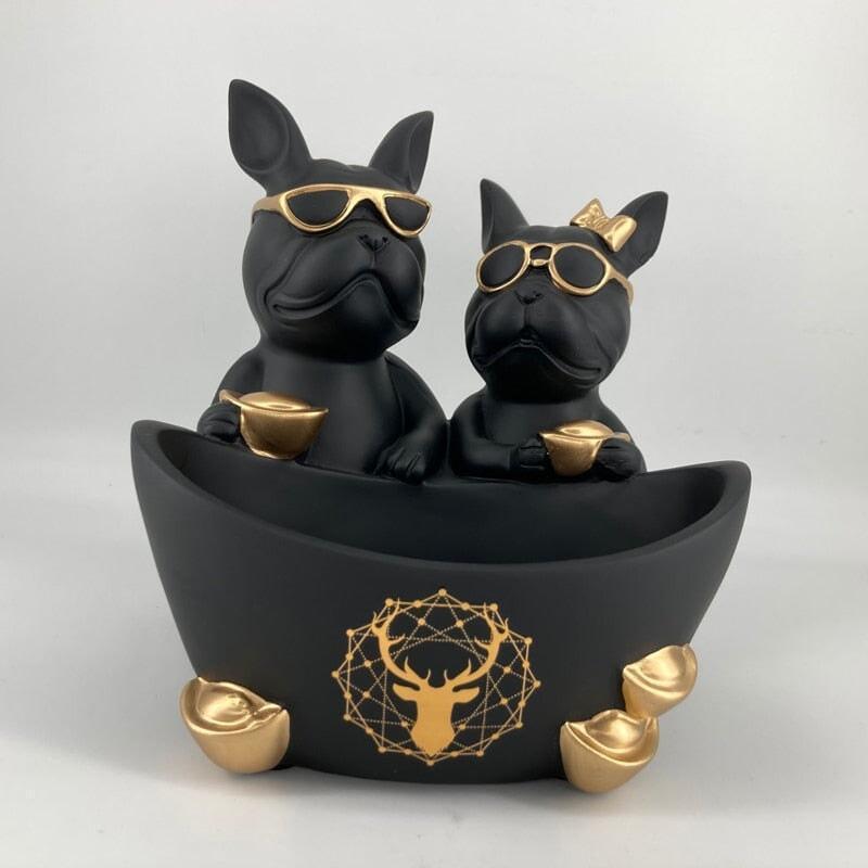 Vide Poche Design Bouledogue | Butch - Designix Vide poche Noir