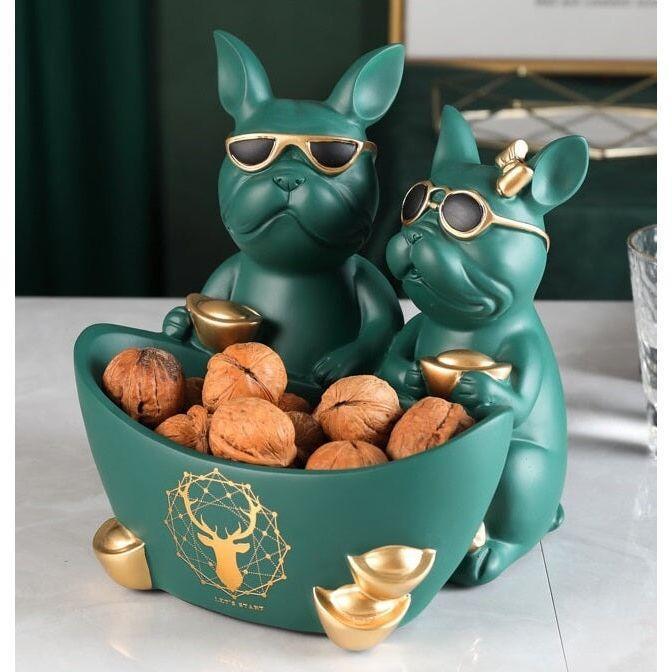Vide Poche Design Bouledogue | Butch - Designix Vide poche Vert