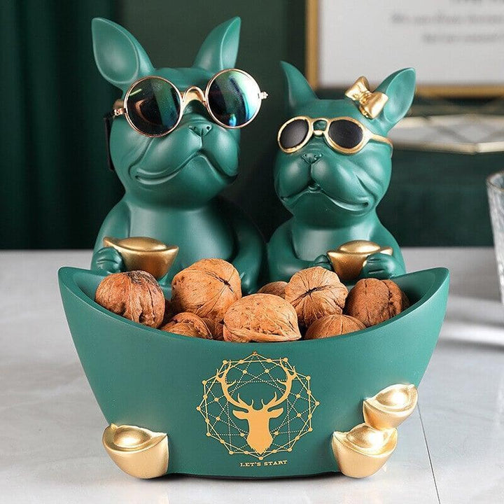 Vide Poche Design Bouledogue | Butch - Designix Vide poche Vert