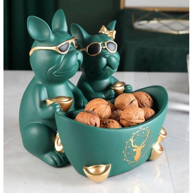 Vide Poche Design Bouledogue | Butch - Designix Vide poche Vert