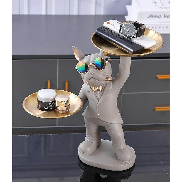 Vide Poche Design Bouledogue | Cali - Designix Vide poche Gris