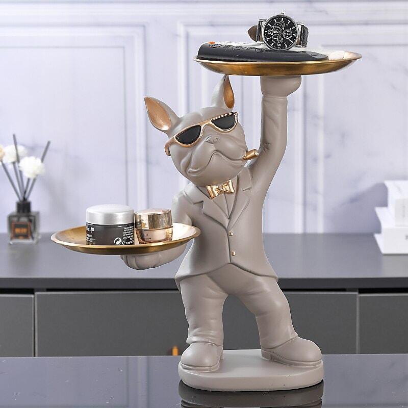 Vide Poche Design Bouledogue | Cali - Designix Vide poche Gris