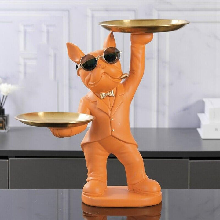 Vide Poche Design Bouledogue | Cali - Designix Vide poche Orange