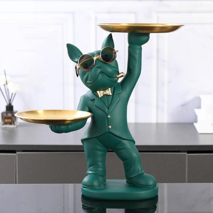 Vide Poche Design Bouledogue | Cali - Designix Vide poche Vert