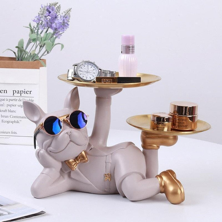 Vide Poche Design Bouledogue | Cheetah - Designix Vide poche Gris