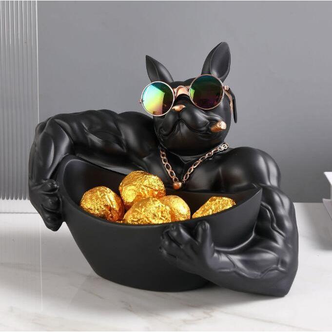 Vide Poche Design Bouledogue | Diesel - Designix Vide poche Noir