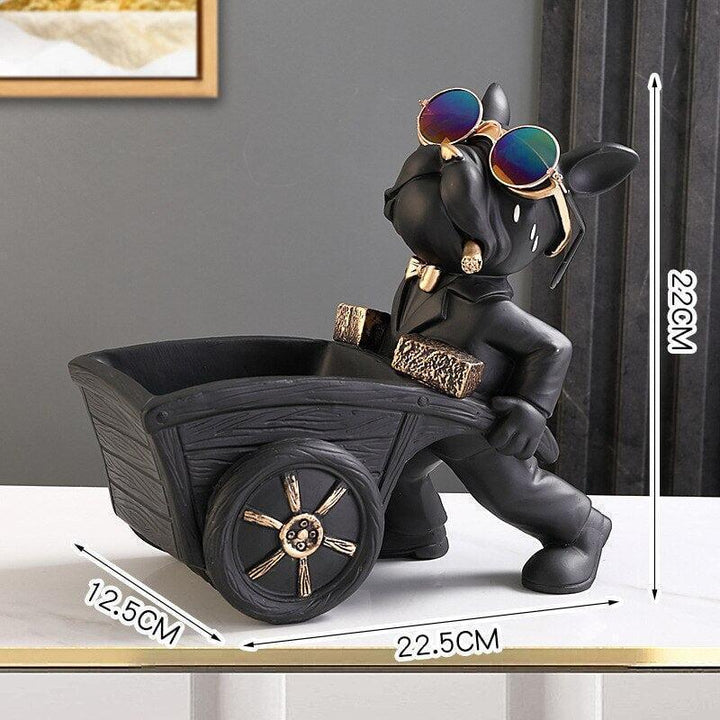 Vide Poche Design Bouledogue | Fuzzy - Designix Vide poche Noir