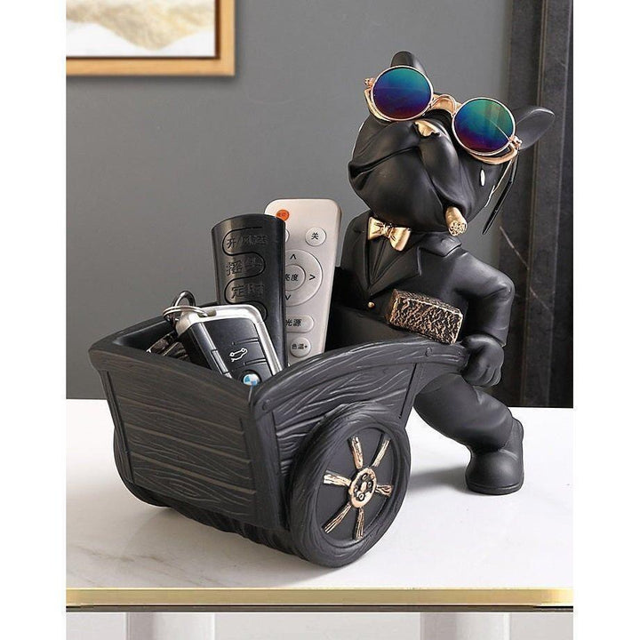 Vide Poche Design Bouledogue | Fuzzy - Designix Vide poche Noir