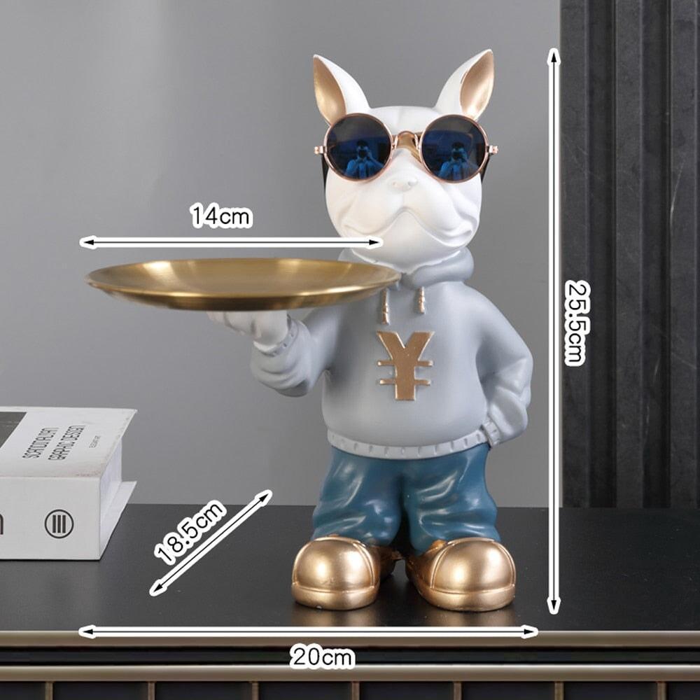 Vide Poche Design Bouledogue | Gills - Designix Vide poche Bleu