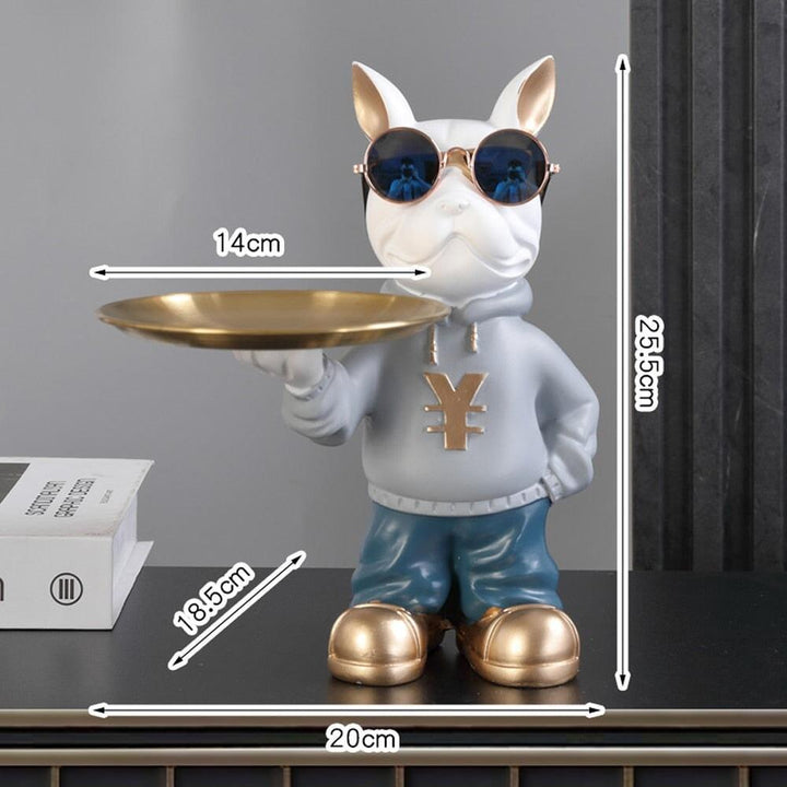 Vide Poche Design Bouledogue | Gills - Designix Vide poche Bleu