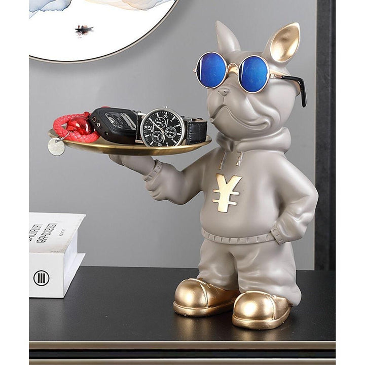 Vide Poche Design Bouledogue | Gills - Designix Vide poche Gris