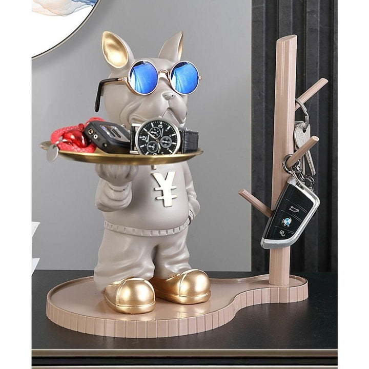 Vide Poche Design Bouledogue | Gills - Designix Vide poche Gris