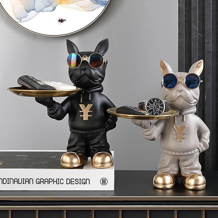 Vide Poche Design Bouledogue | Gills - Designix Vide poche Noir