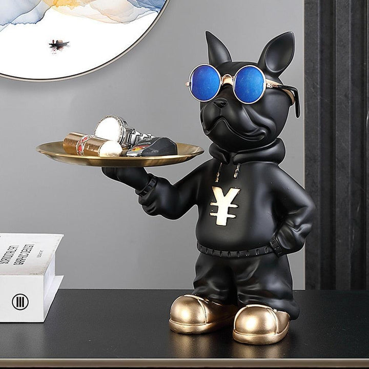 Vide Poche Design Bouledogue | Gills - Designix Vide poche Noir