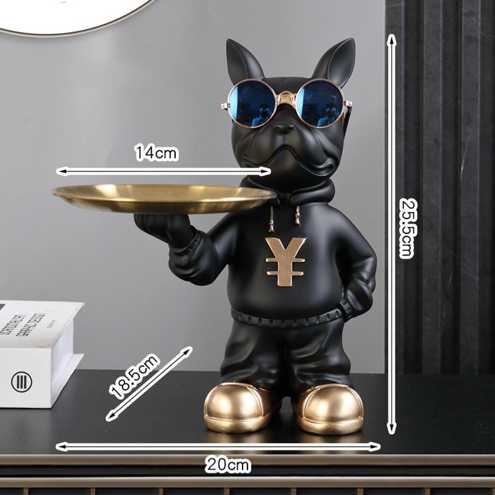 Vide Poche Design Bouledogue | Gills - Designix Vide poche Noir