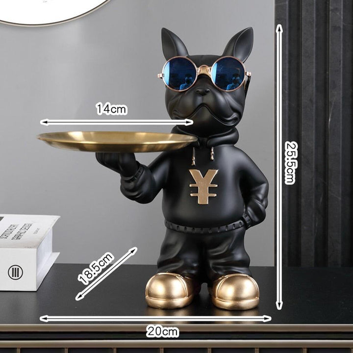 Vide Poche Design Bouledogue | Gills - Designix Vide poche Noir