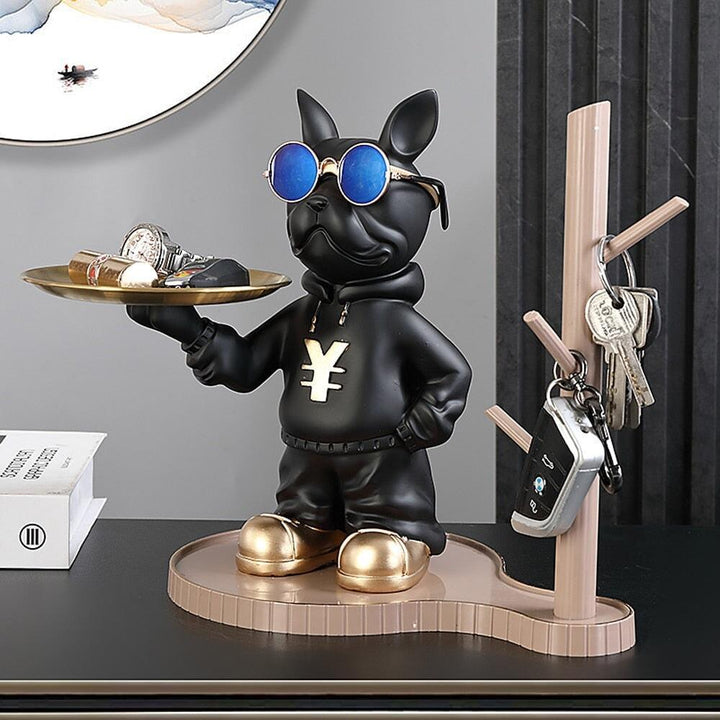 Vide Poche Design Bouledogue | Gills - Designix Vide poche Noir