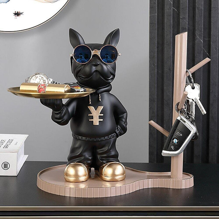 Vide Poche Design Bouledogue | Gills - Designix Vide poche Noir