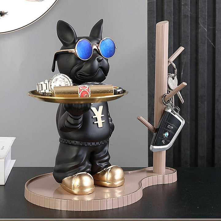 Vide Poche Design Bouledogue | Gills - Designix Vide poche Noir