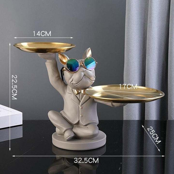 Vide Poche Design Bouledogue LED | Splash - Designix Vide poche Gris