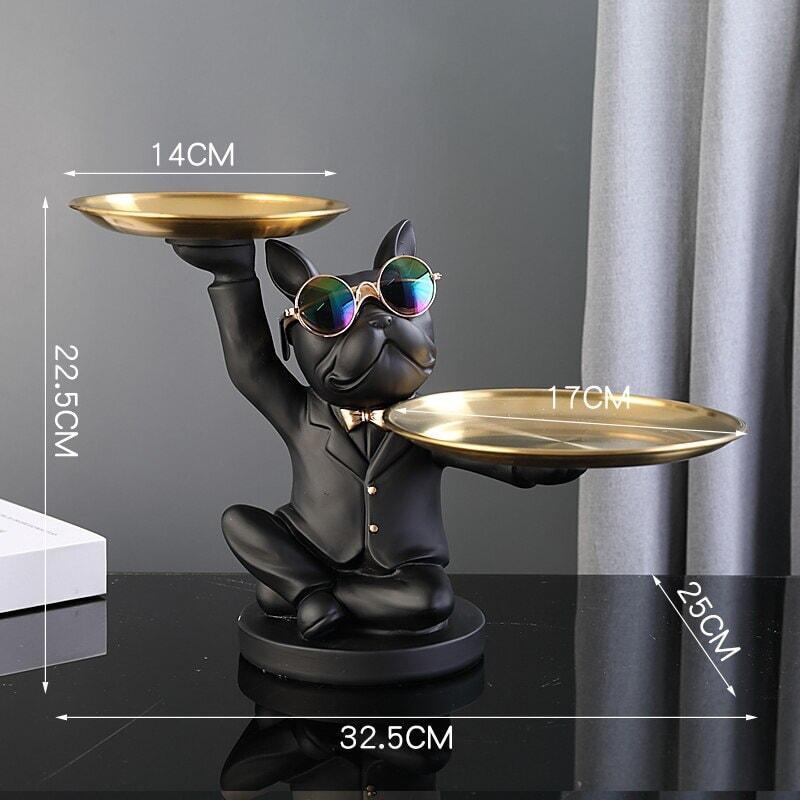 Vide Poche Design Bouledogue LED | Splash - Designix Vide poche Noir