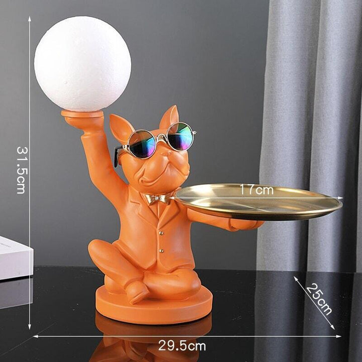 Vide Poche Design Bouledogue LED | Splash - Designix Vide poche Orange LED