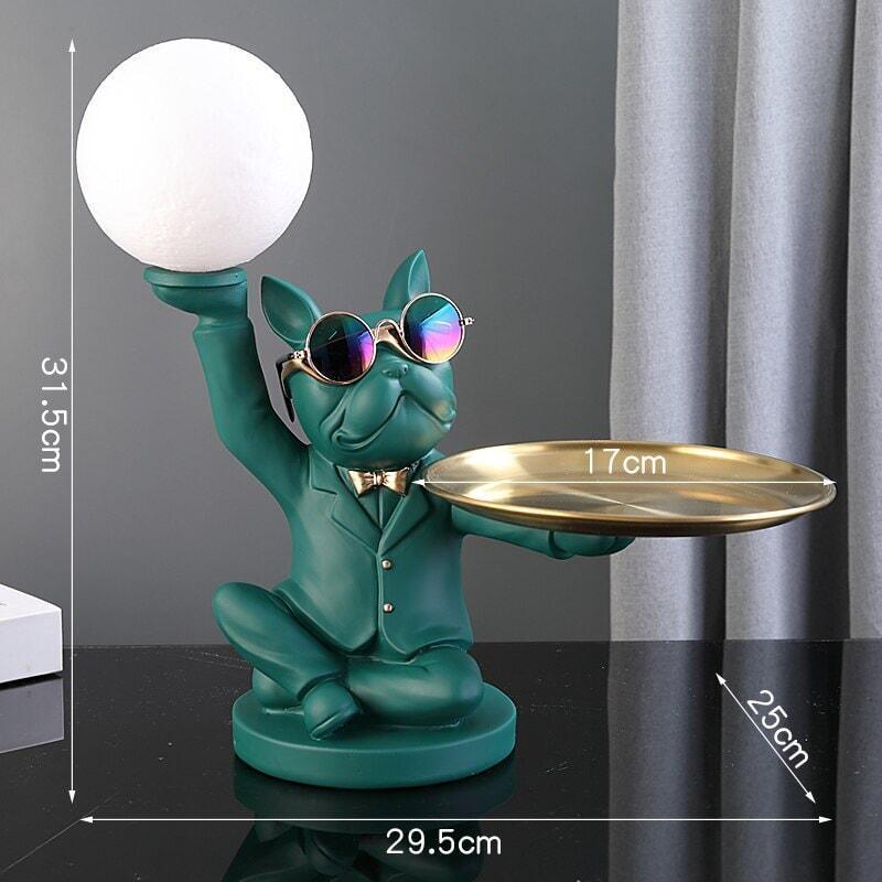 Vide Poche Design Bouledogue LED | Splash - Designix Vide poche Vert LED