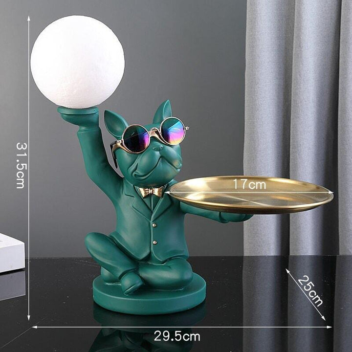 Vide Poche Design Bouledogue LED | Splash - Designix Vide poche Vert LED