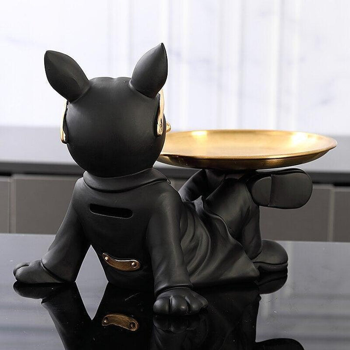 Vide Poche Design Bouledogue | Mocha - Designix Vide poche Noir