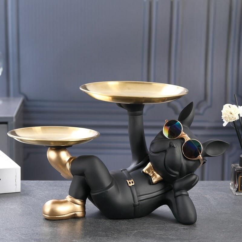 Vide Poche Design Bouledogue | Otis - Designix Vide poche Noir