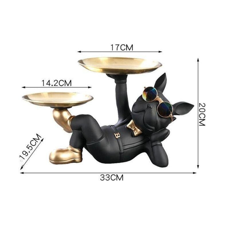 Vide Poche Design Bouledogue | Otis - Designix Vide poche Noir
