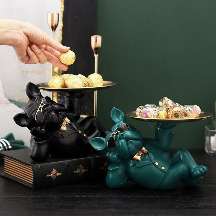Vide Poche Design Bouledogue | Paddy - Designix Vide poche Noir