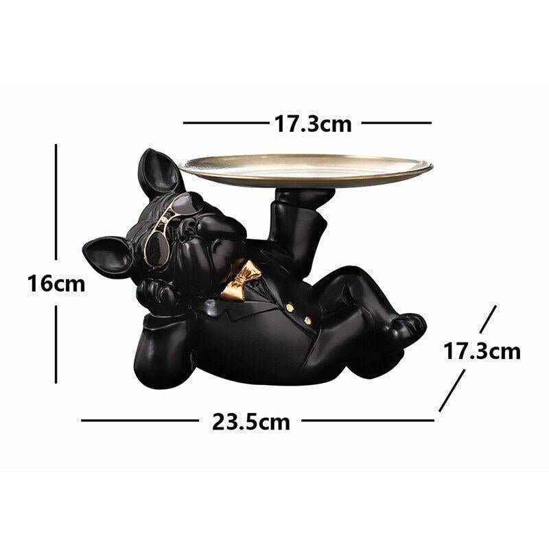 Vide Poche Design Bouledogue | Paddy - Designix Vide poche Noir