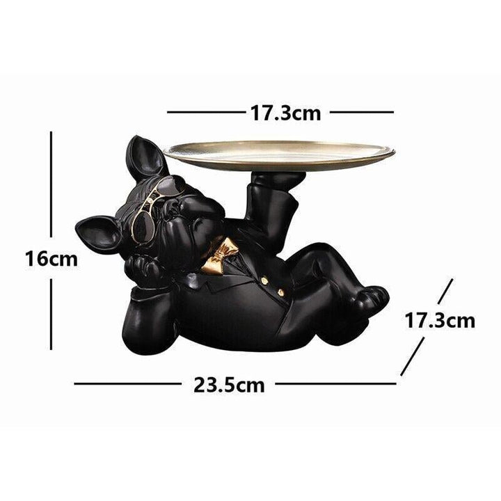 Vide Poche Design Bouledogue | Paddy - Designix Vide poche Noir