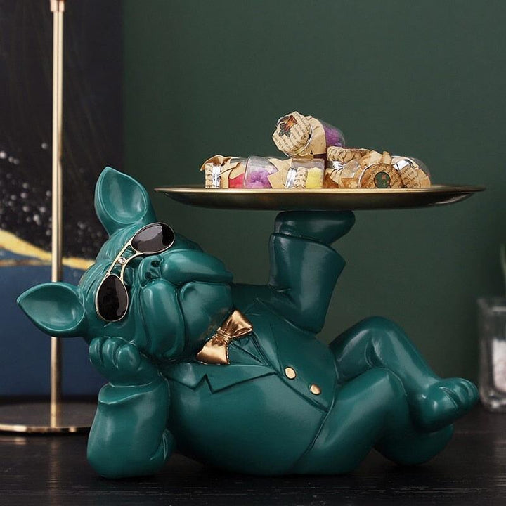 Vide Poche Design Bouledogue | Paddy - Designix Vide poche Vert